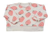 Světlerůžová oversize mikina s jahodami George