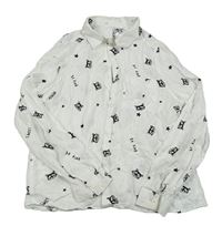 Bílá halenka se psy C&A