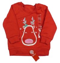 Nové - Červená mikina se sobem Dunnes