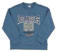 Modrošedá mikina s nápisem a číslem L&D