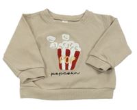 Světlehnědá mikina s popcornem