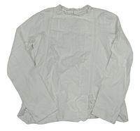 Bílé triko s výšivkami a krajkou Zara