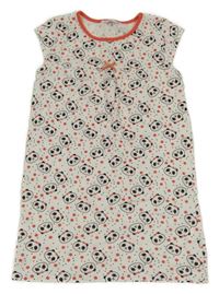 Bílá puntíkatá noční košile s pandami BPC