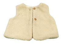 Béžová huňatá podšitá vesta Manor