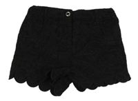 Černé vzorované třpytivé chino kraťasy Tu