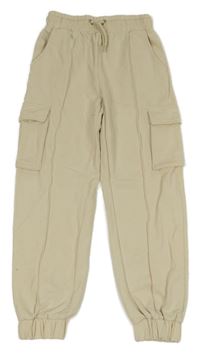 Béžové cargo tepláky Page One Young