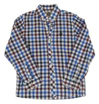 Modro-vínovo-bílá kostkovaná košile Next