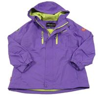Fialová šusťáková jarní funkční bunda s kapucí TrollKids