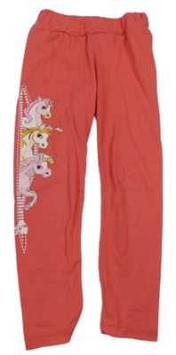 Korálové legíny s jednorožci