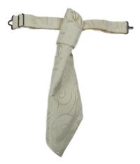 Krémová vzorovaná kravata