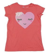 Jahodové tričko se srdcem Dopodopo