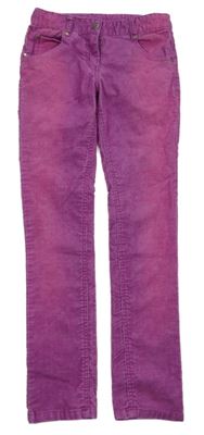 Fuchsiové manšestrové skinny kalhoty Yigga