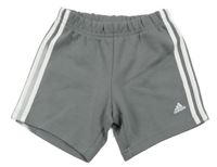 Šedé teplákové kraťasy s logem Adidas