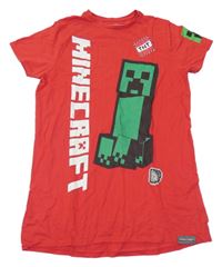 Červené triko s Minecraft Primark