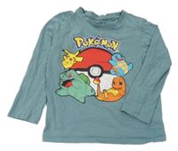 Zelené triko s Pokémony C&A