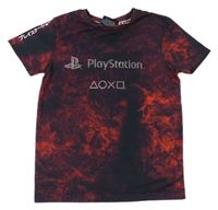 Černo-červené vzorované tričko s PlayStation George