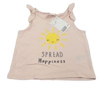 Světlerůžový top se sluníčkem H&M