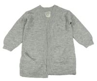 Šedý melírovaný svetrový cardigan C&A