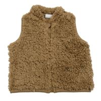 Hnědá huňatá podšitá vesta F&F