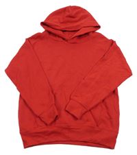 Červená mikina s kapucí Russel