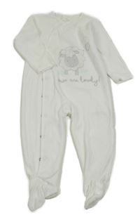 Bílý sametový overal s ovečkou Early Days
