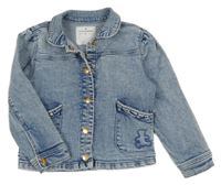 Světlemodrá melírovaná riflová bunda 