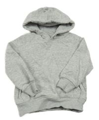 Šedá melírovaná mikina s kapucí C&A