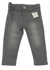 Nové - šedé skinny rifle Primark