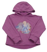 Fuchsinová mikina s Elsou a kapucí 