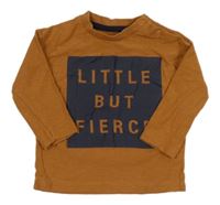 Hnědé triko s potiskem F&F