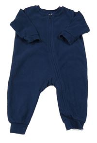 Tmavomodrý fleecový overal H&M