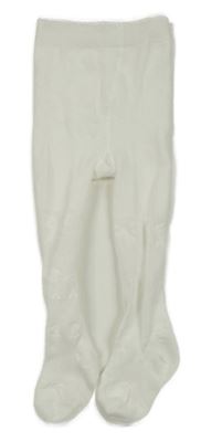 Bílé perforované punčocháče 