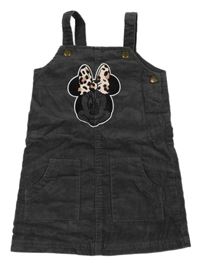 Tmavošedé manšestrové laclové šaty s Minnie George