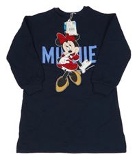 Nové - tmavomodrá dlouhá mikina s Minnie mango