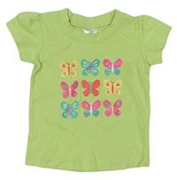 Světlezelené tričko s motýly
