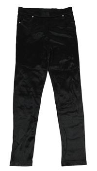 Černé lesklé legíny River Island