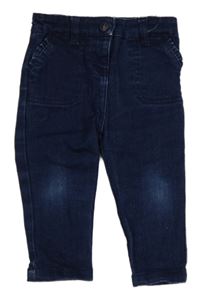 Tmavomodré skinny rifle 