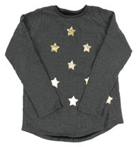 Šedá mikina s hvězdami zn. Tchibo