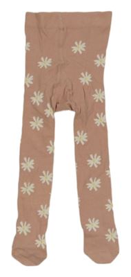 Růžové květované punčocháče H&M