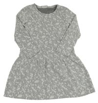 Bílo-šedé vzorované šaty Yigga