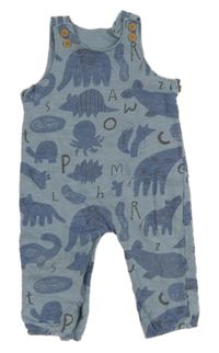 Modré laclové tepláky se zvířátky George