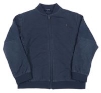 Tmavomodrá propínací mikina 