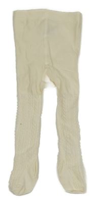 Smetanové vzorované punčocháče H&M