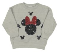 Světlešedý svetr s Minnie Disney