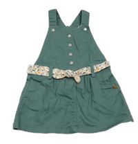 Zelené riflové laclové šaty s páskem Obaibi