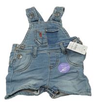 Nové - Světlemodré riflové teplákové laclové kraťasy Nutmeg