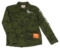 Khaki army riflová bunda s nápisy Coolcat