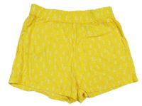Žluté lehké kraťasy s ananasy H&M