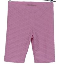 Dámské růžové vzorovné elastické kraťasy 