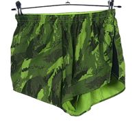 Dámské černo-žluté vzorované běžecké kraťasy Nike 